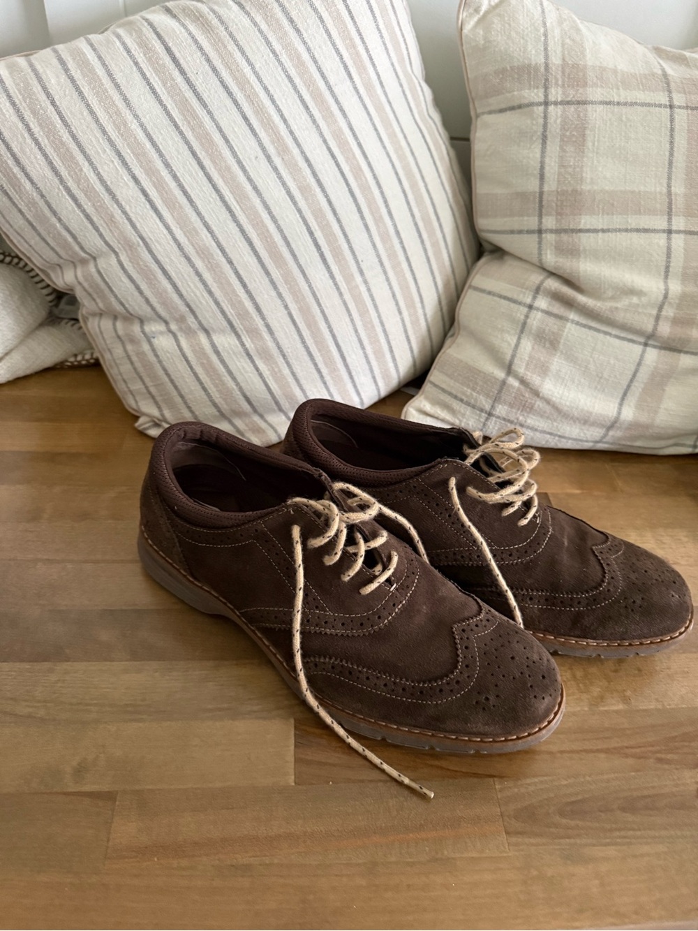 G.H. Bass & Co. Brown Suede Wingtip Derby Oxfords